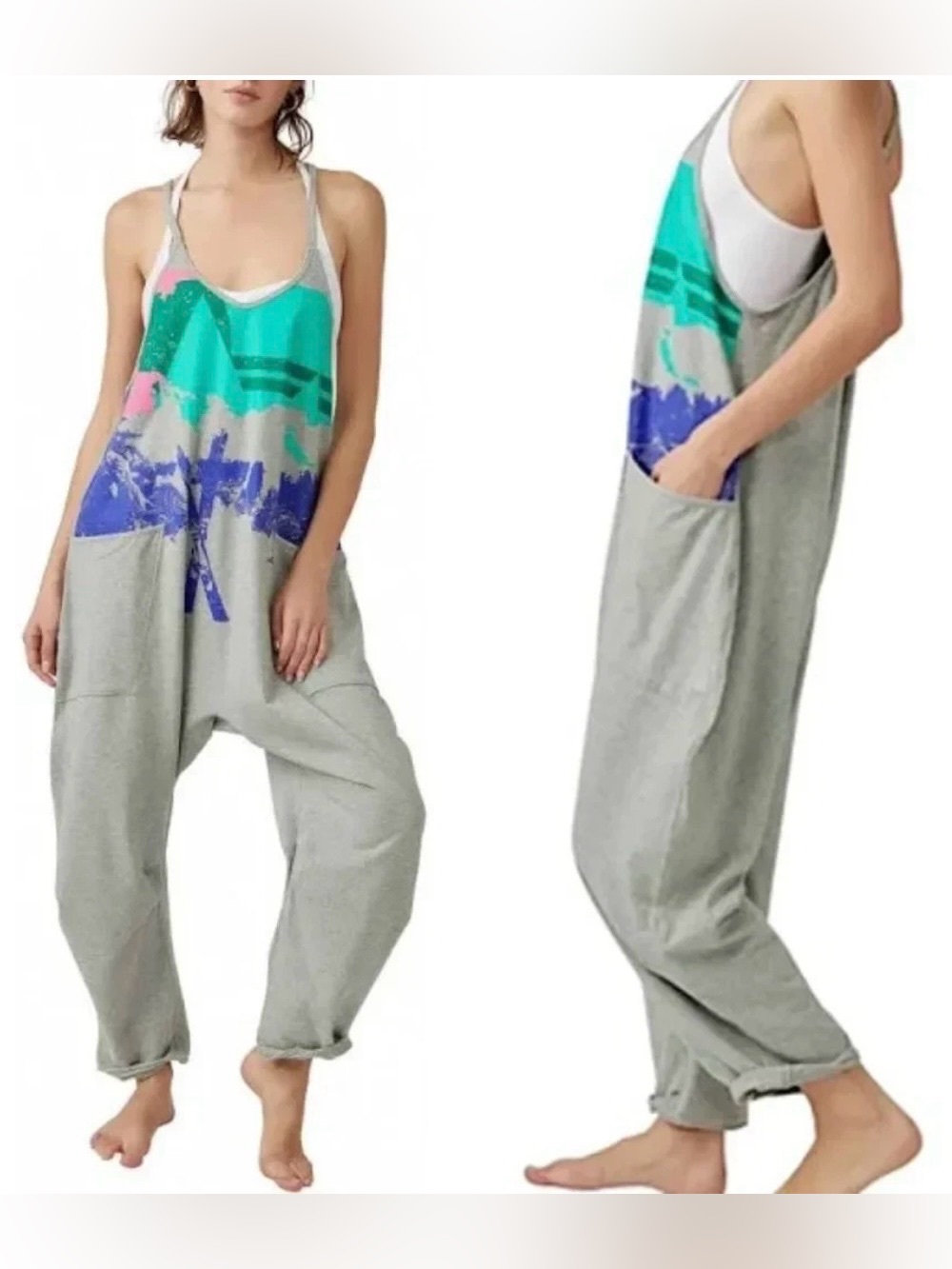 New without tags Free People hot shot printed jumper - ski combo - Size Medium